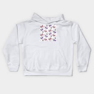 Cute Pastel Goth Skulls and Bows With Eyeballs Kids Hoodie